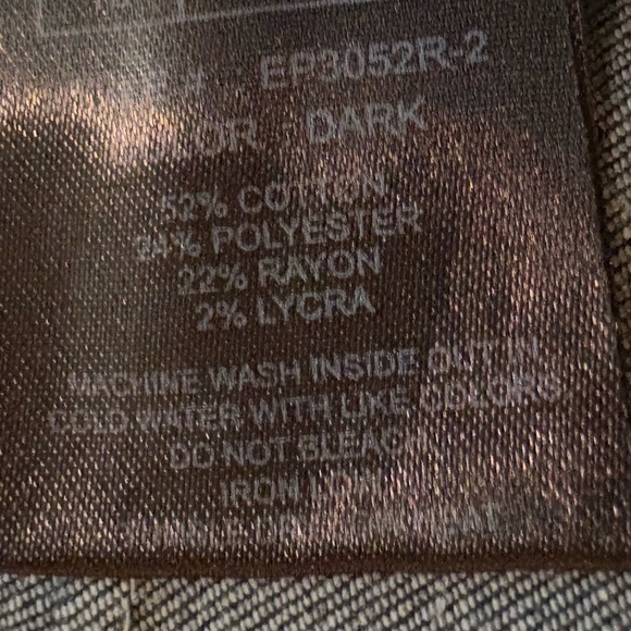 Enjean Denim Co. Dark Skinny Cotton Blend Jeans; Size 15 (Juniors) - Picture 9 of 12